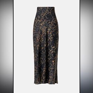 All Saints Animal Print Maxi Skirt